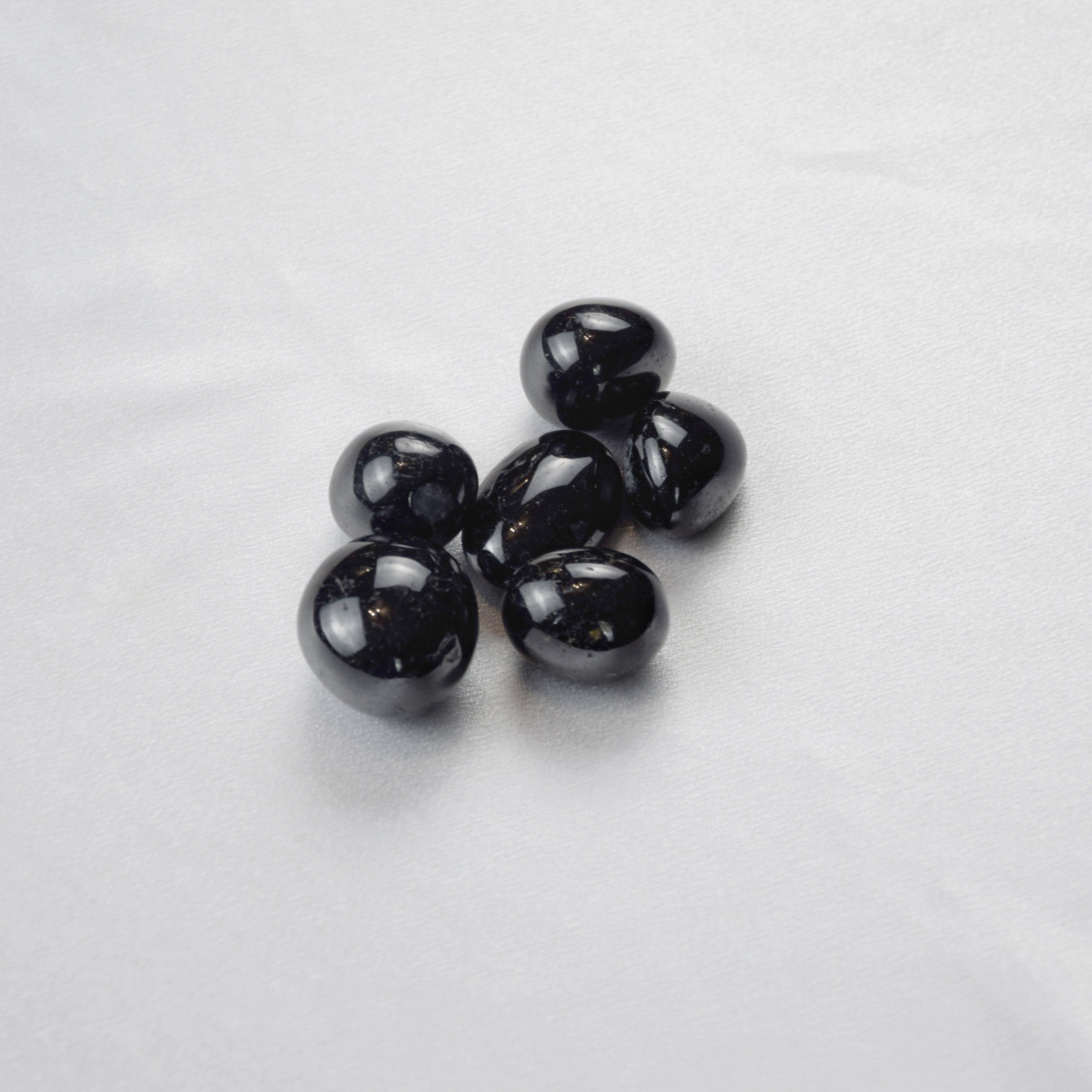 Natural Black Tourmaline stone on an adjustable black cord