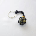Keychain with a natural Labradorite stone on a cord