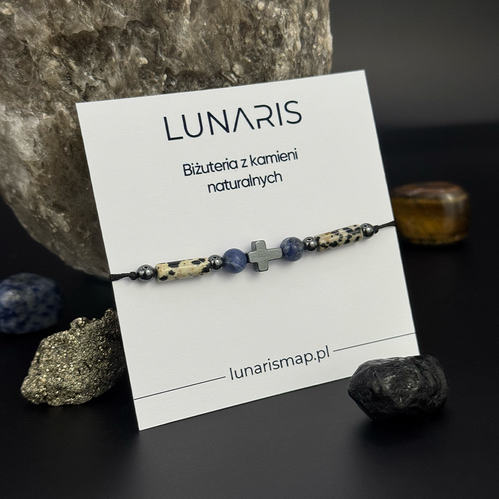 Men’s Lapis Lazuli Dalmatian Jasper Bracelet