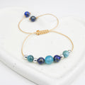 Bracelet made of Lapis Lazuli and Apatite stones