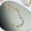 Citrine Angelite Sunstone Necklace on Chain