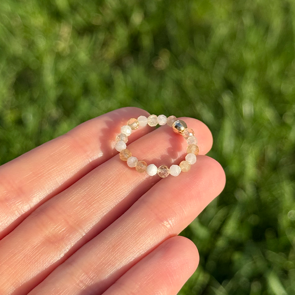 Moonstone Citrine Ring