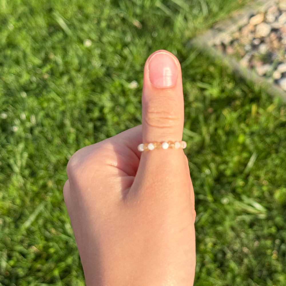 Moonstone Citrine Ring