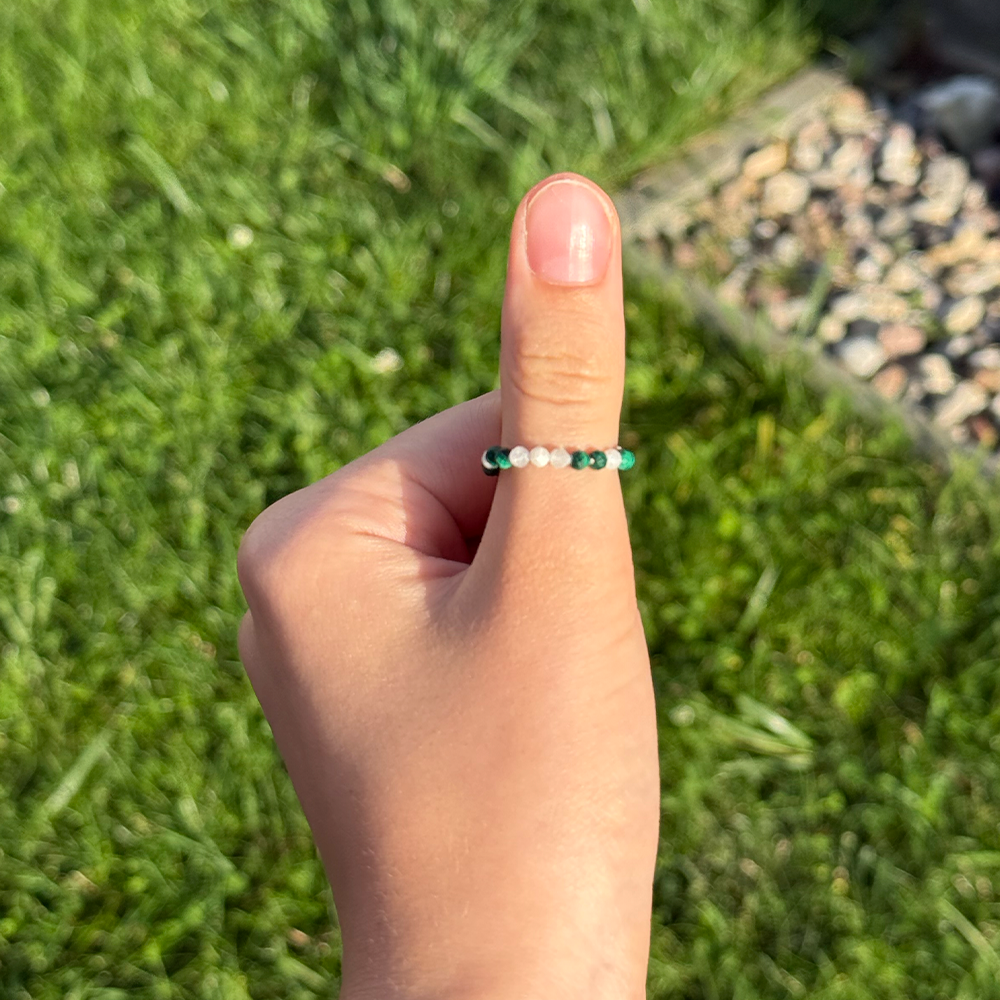 Malachite Moonstone Ring