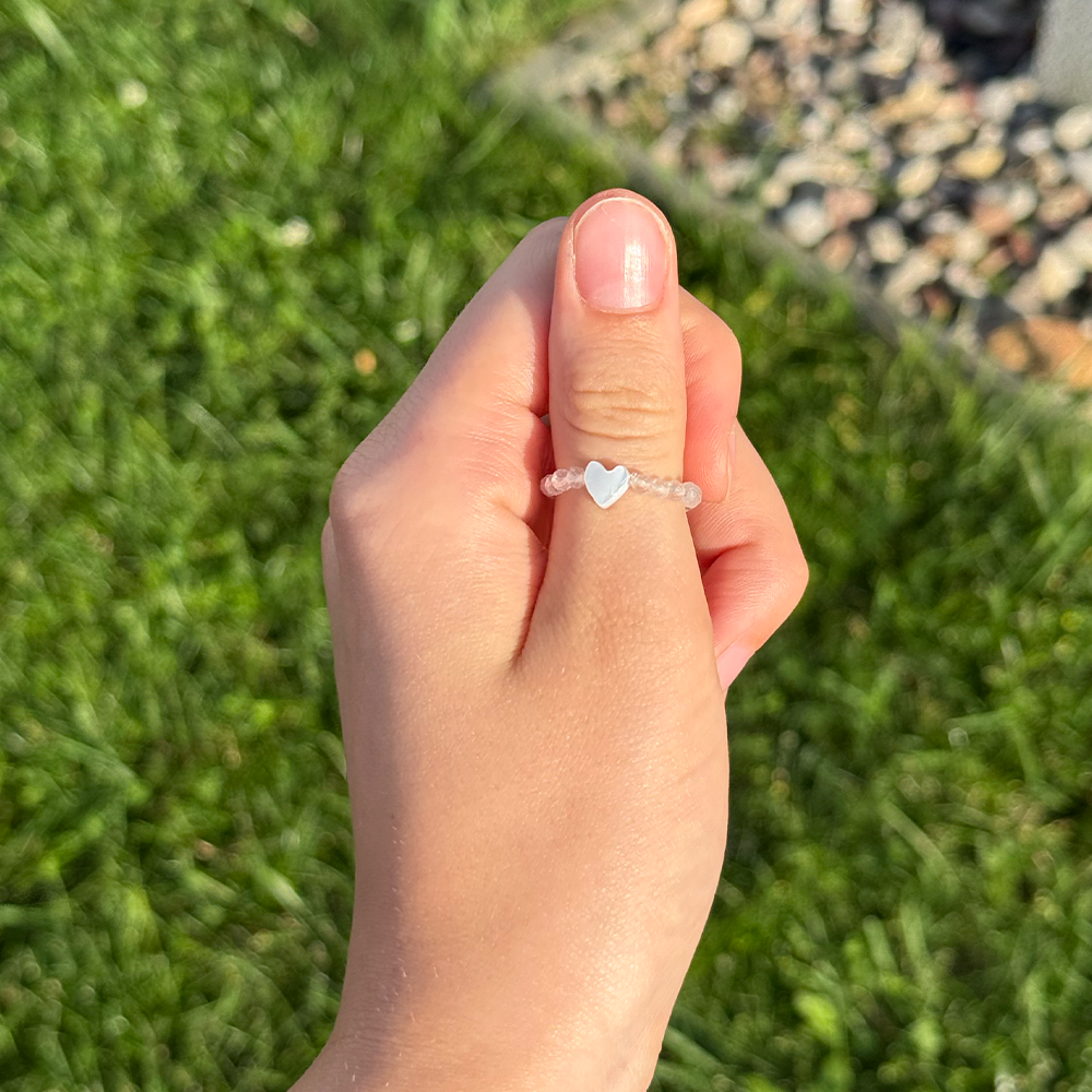 Rose Quartz Pearl Ring