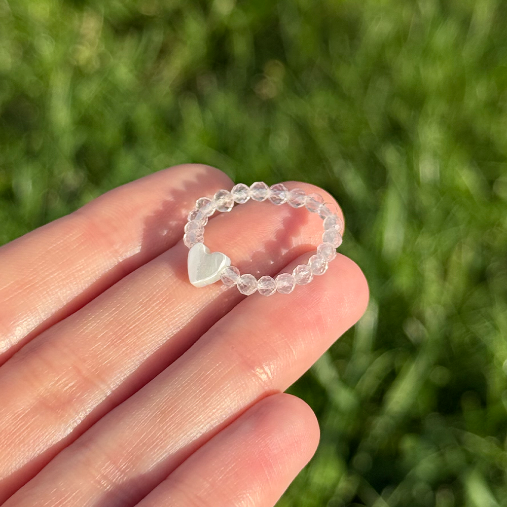Rose Quartz Pearl Ring