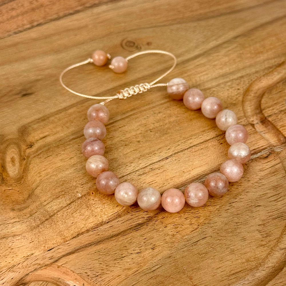 Sunstone Bracelet 8MM on a Cord