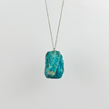 Raw Apatite stone on a chain