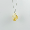 Raw Citrine stone on a chain
