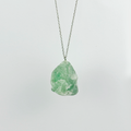 Raw Fluorite stone on a chain
