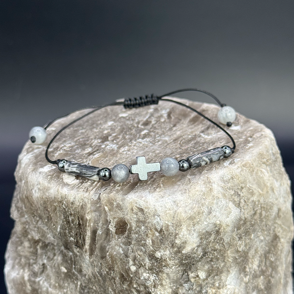 Men’s Grey Jasper Labradorite Bracelet