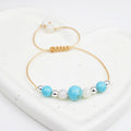 Bracelet made of Turquoise and Moonstone stones