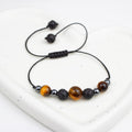 Bracelet made of Lava Stone and Tiger’s Eye stones