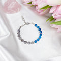 Apatite and Labradorite bracelet on a chain
