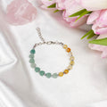 Citrine and Aventurine bracelet on a chain