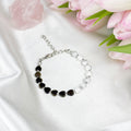 Howlite and Obsidian bracelet on a chain