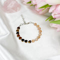 Sunstone and Tiger’s Eye bracelet on a chain