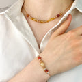 Sunstone, Citrine & Carnelian Bracelet and Necklace Set